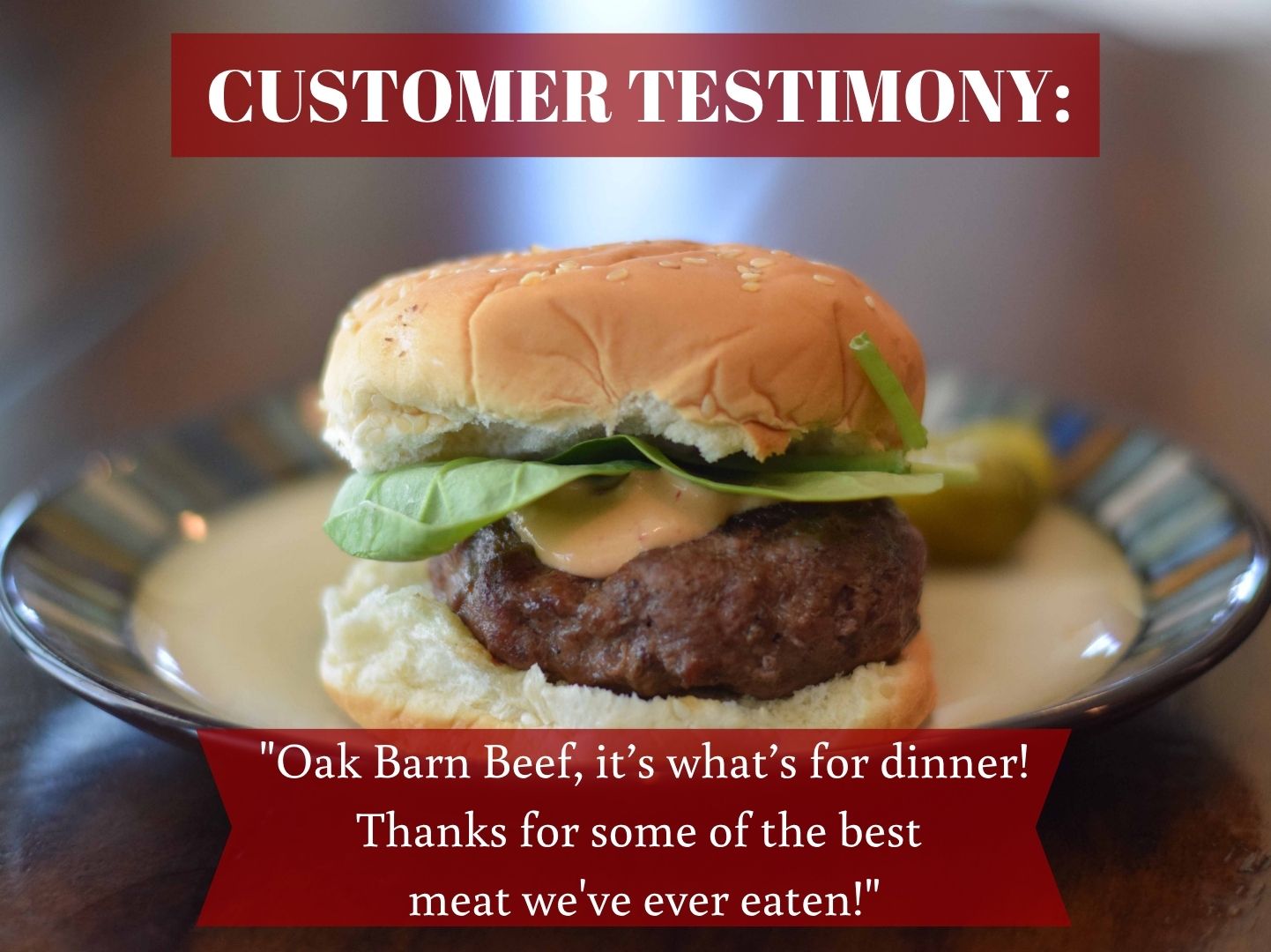 Oak Barn Beef customer ground beef review, oakbarnbeef.com