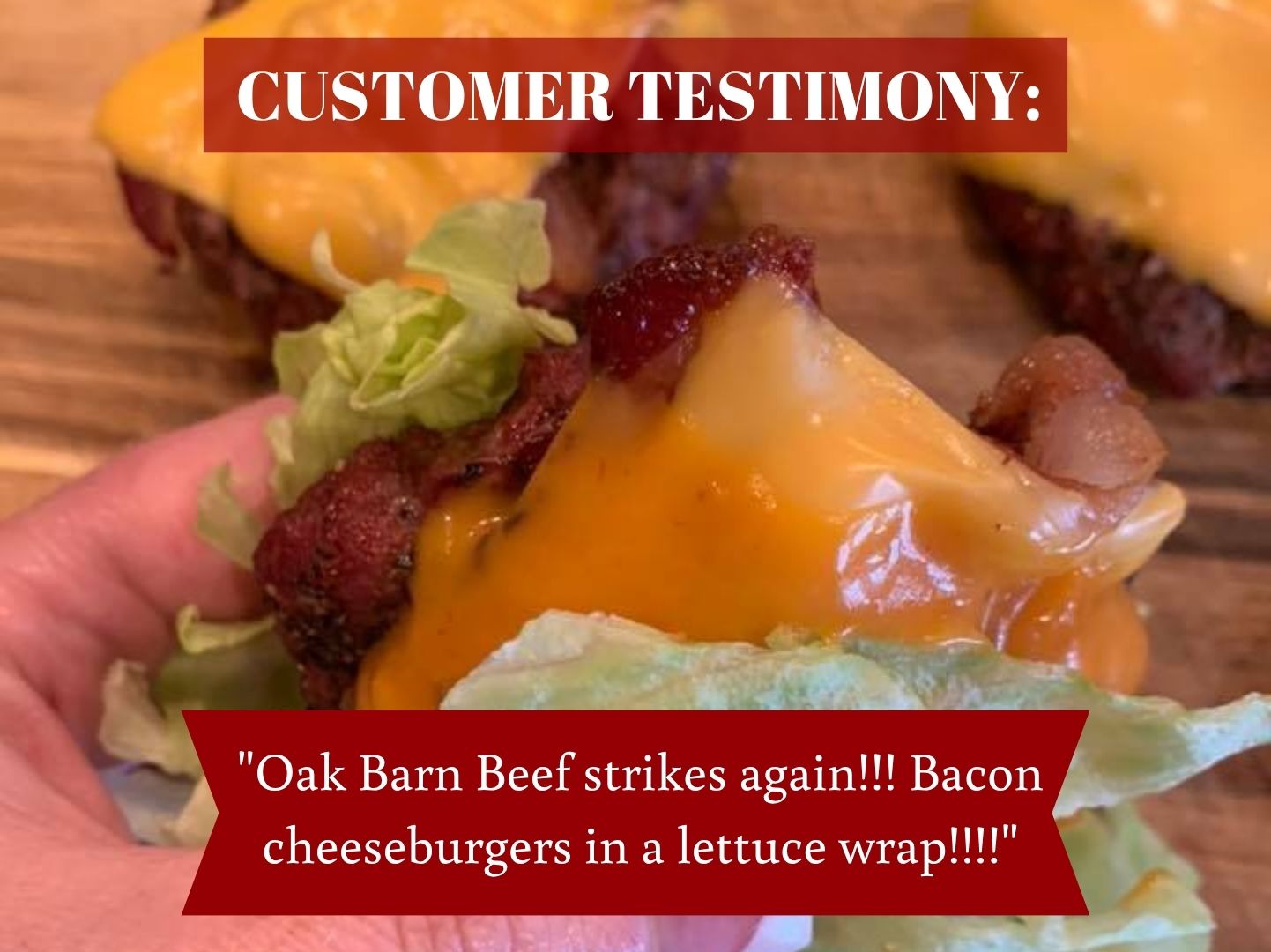 Oak Barn Beef customer ground beef review, oakbarnbeef.com