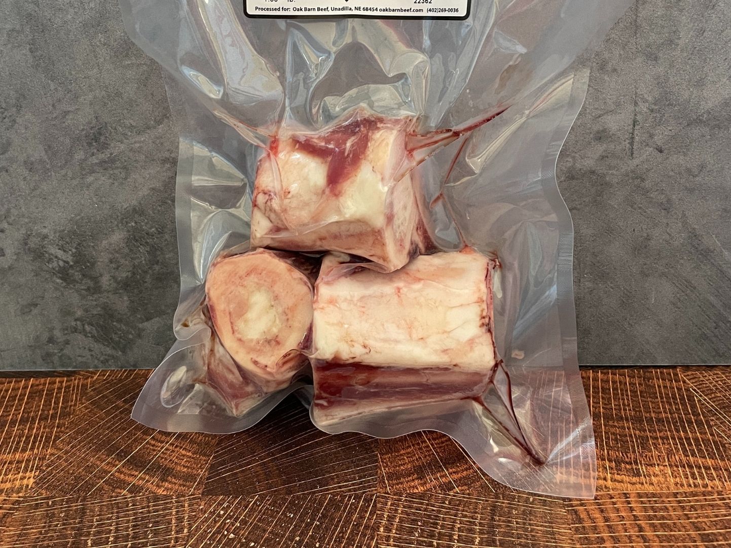 Oak Barn Beef Marrow Bones raw, oakbarnbeef.com
