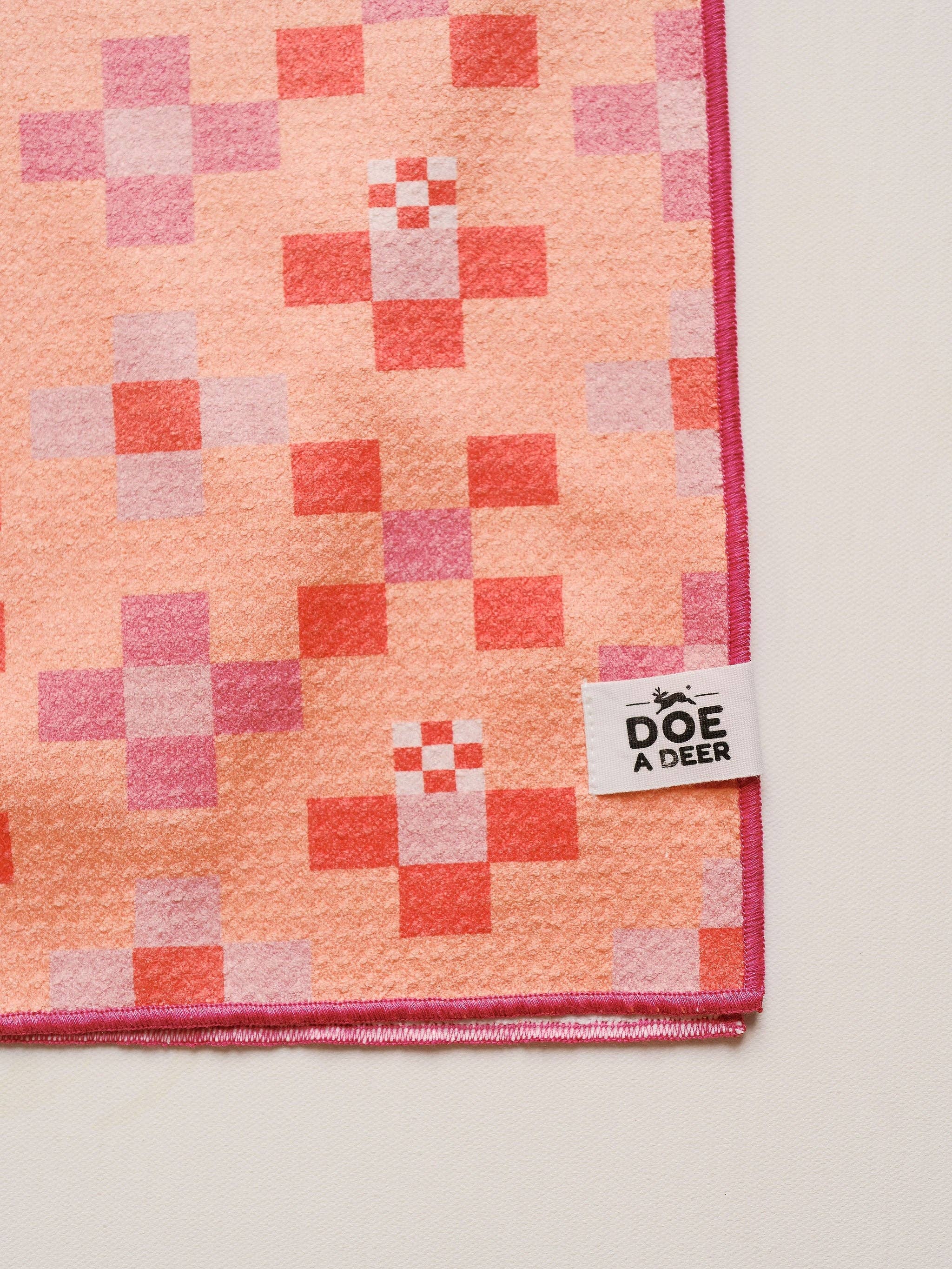 Quilted Checkerboard Waffle Towel