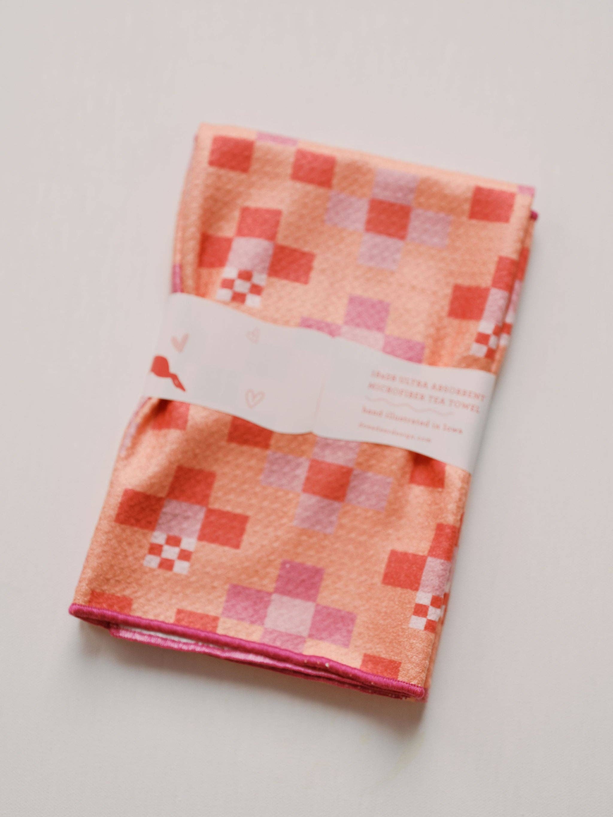 Quilted Checkerboard Waffle Towel