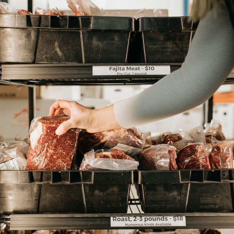 Pick up dry aged beef from Oak Barn Beef at our store at 706 S. Lincoln St.., West Point, NE