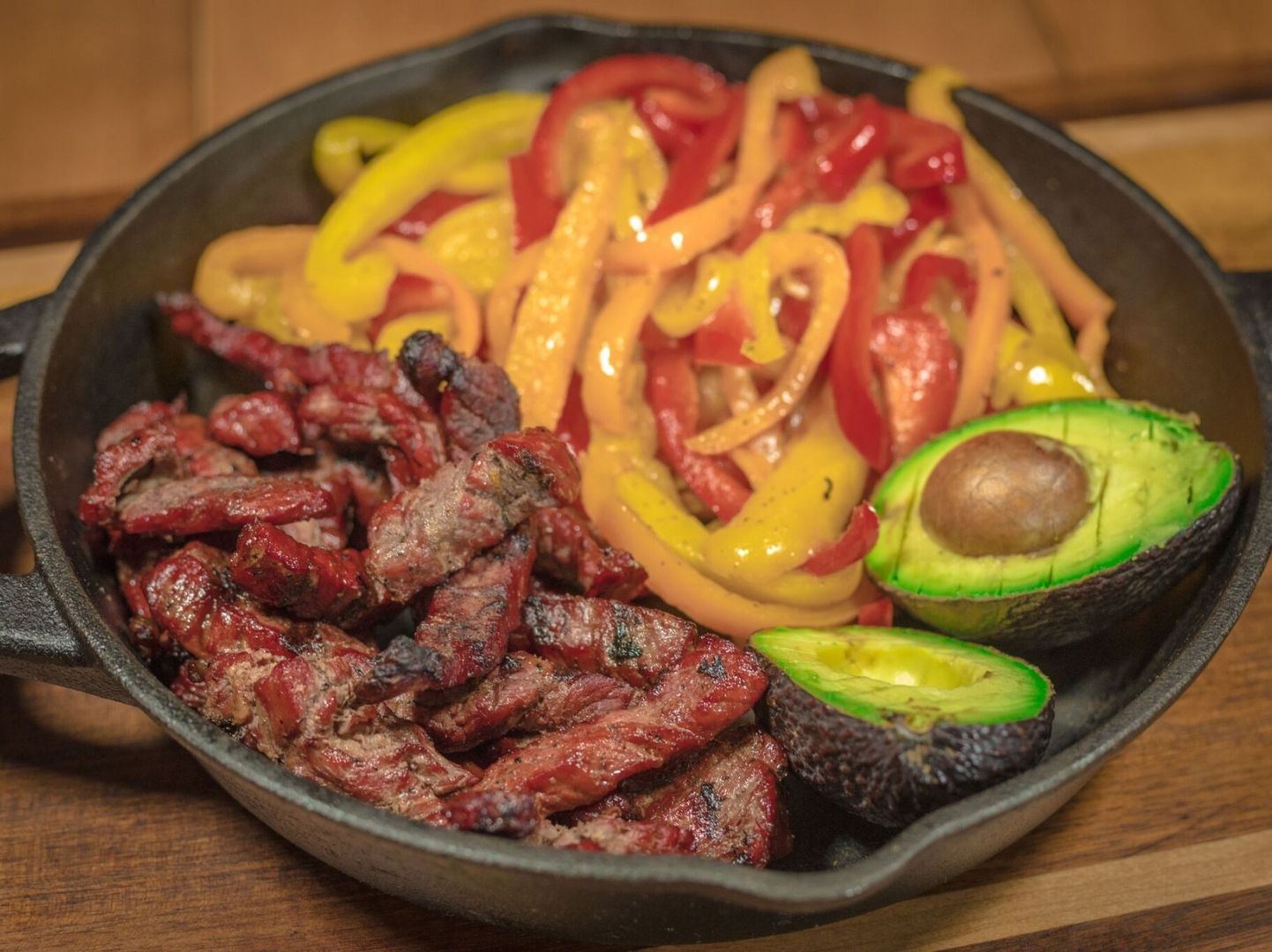 Oak Barn Beef Fajita cooked, oakbarnbeef.com