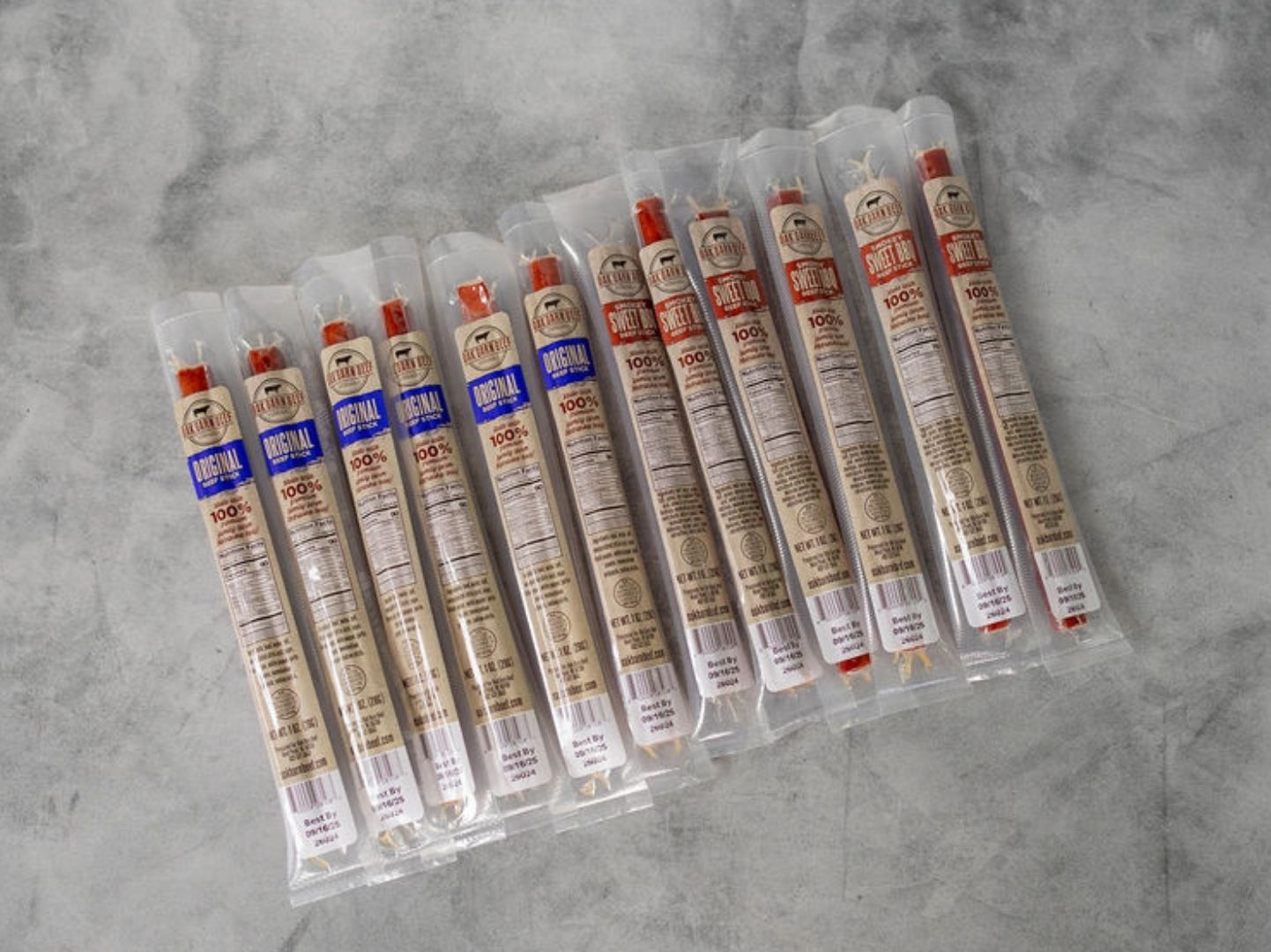 Oak Barn Beef individually wrapped Beef Sticks - Protein Snack, oakbarnbeef.com