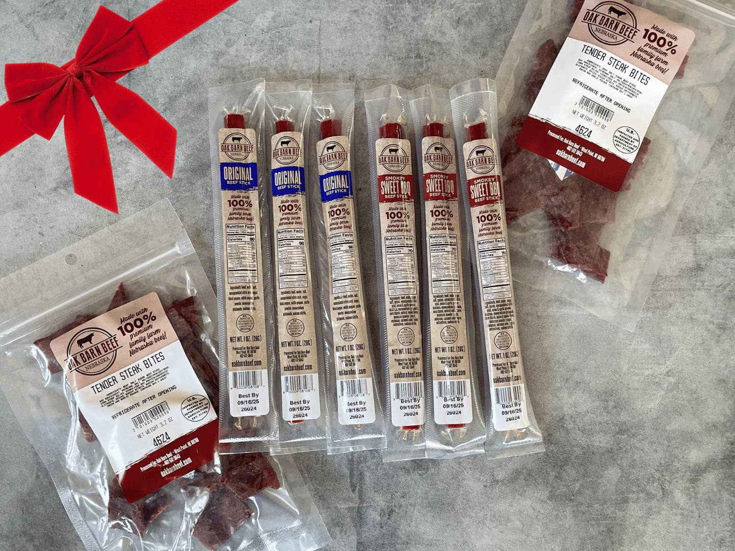 Oak Barn Beef Black Box - Beef Jerky & Beef Sticks Package, oakbarnbeef.com