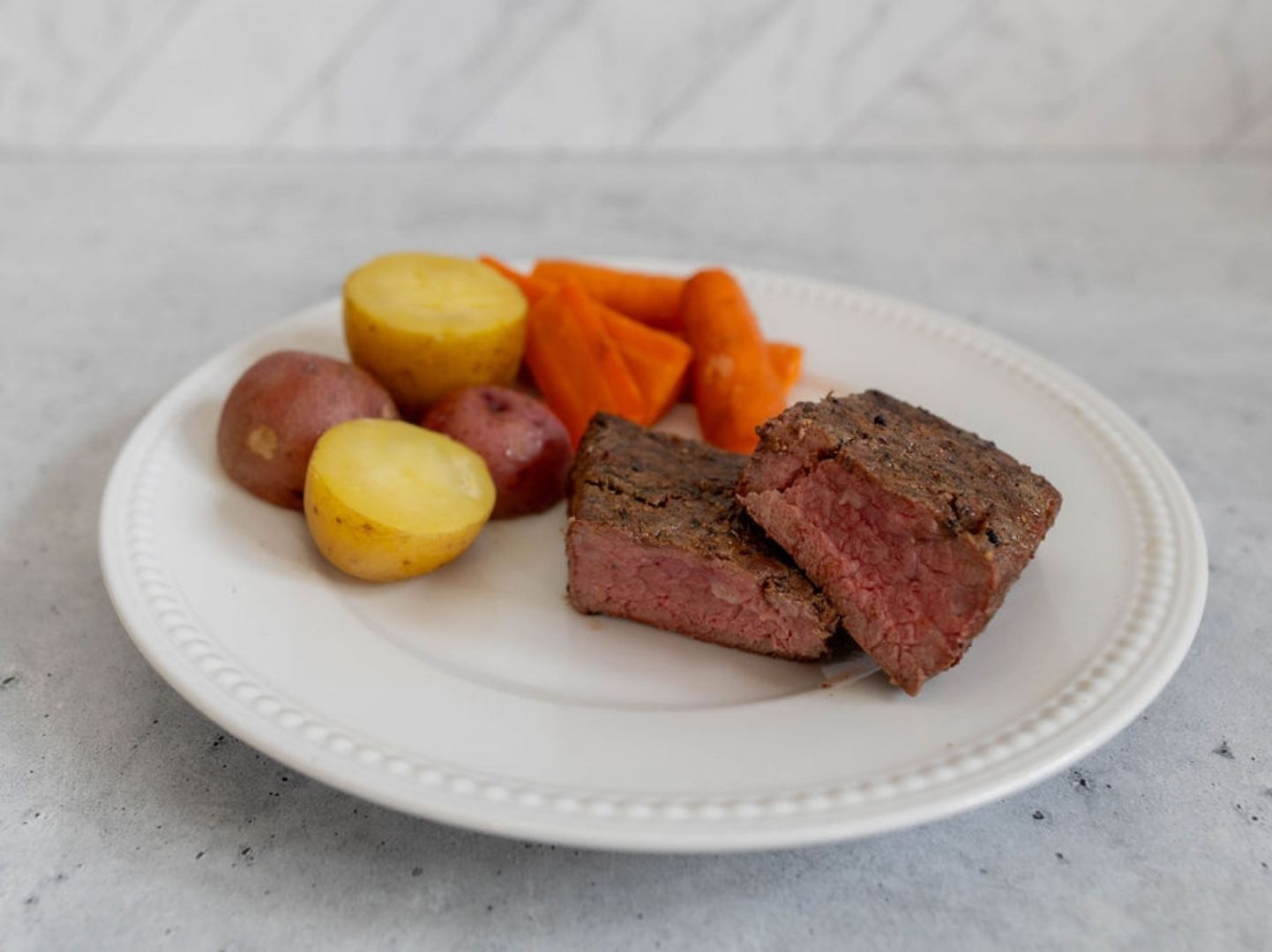 Oak Barn Beef Flat Iron cooked, oakbarnbeef.com