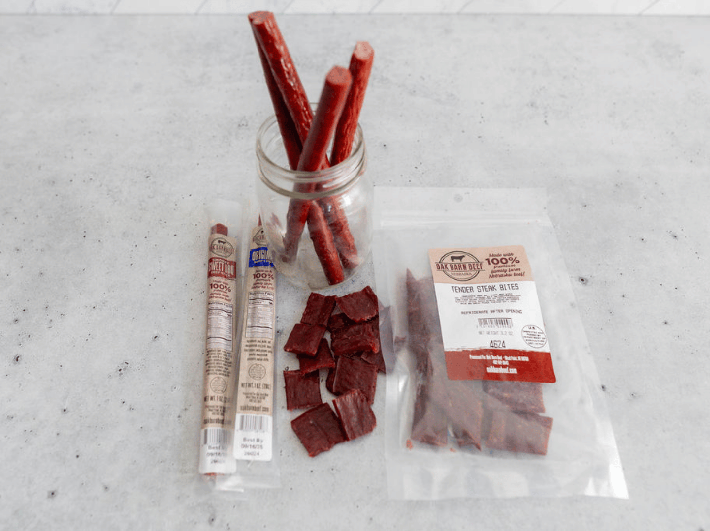 Oak Barn Beef Black Box - Beef Jerky & Beef Sticks Package, oakbarnbeef.com