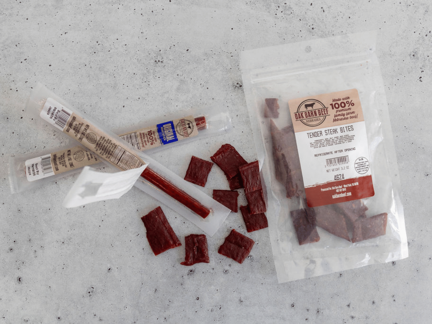 Oak Barn Beef Black Box - Beef Jerky & Beef Sticks Package, oakbarnbeef.com