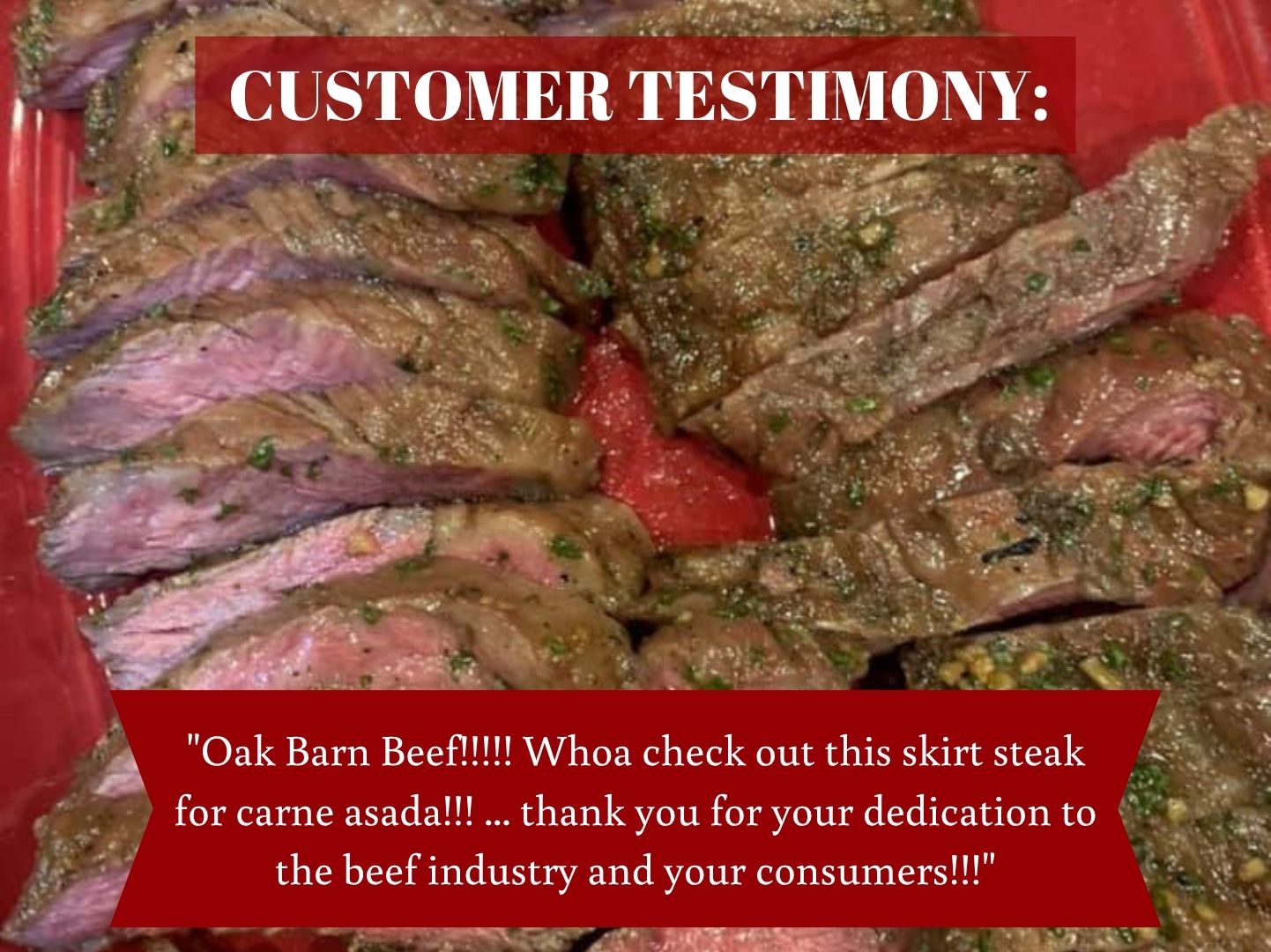 Customer Review for Oak Barn Beef Skirt Steak, Dry Aged Beef, oakbarnbeef.com