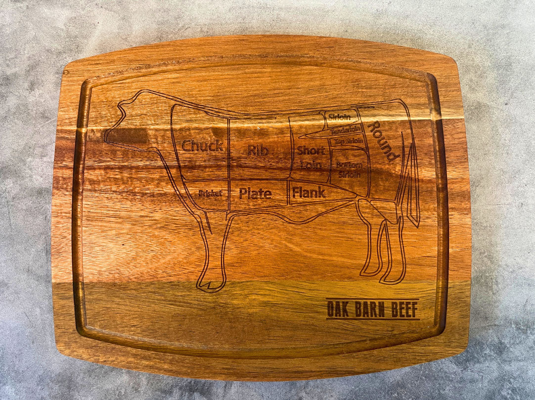 Oak Barn Beef Cutting Board, oakbarnbeef.com