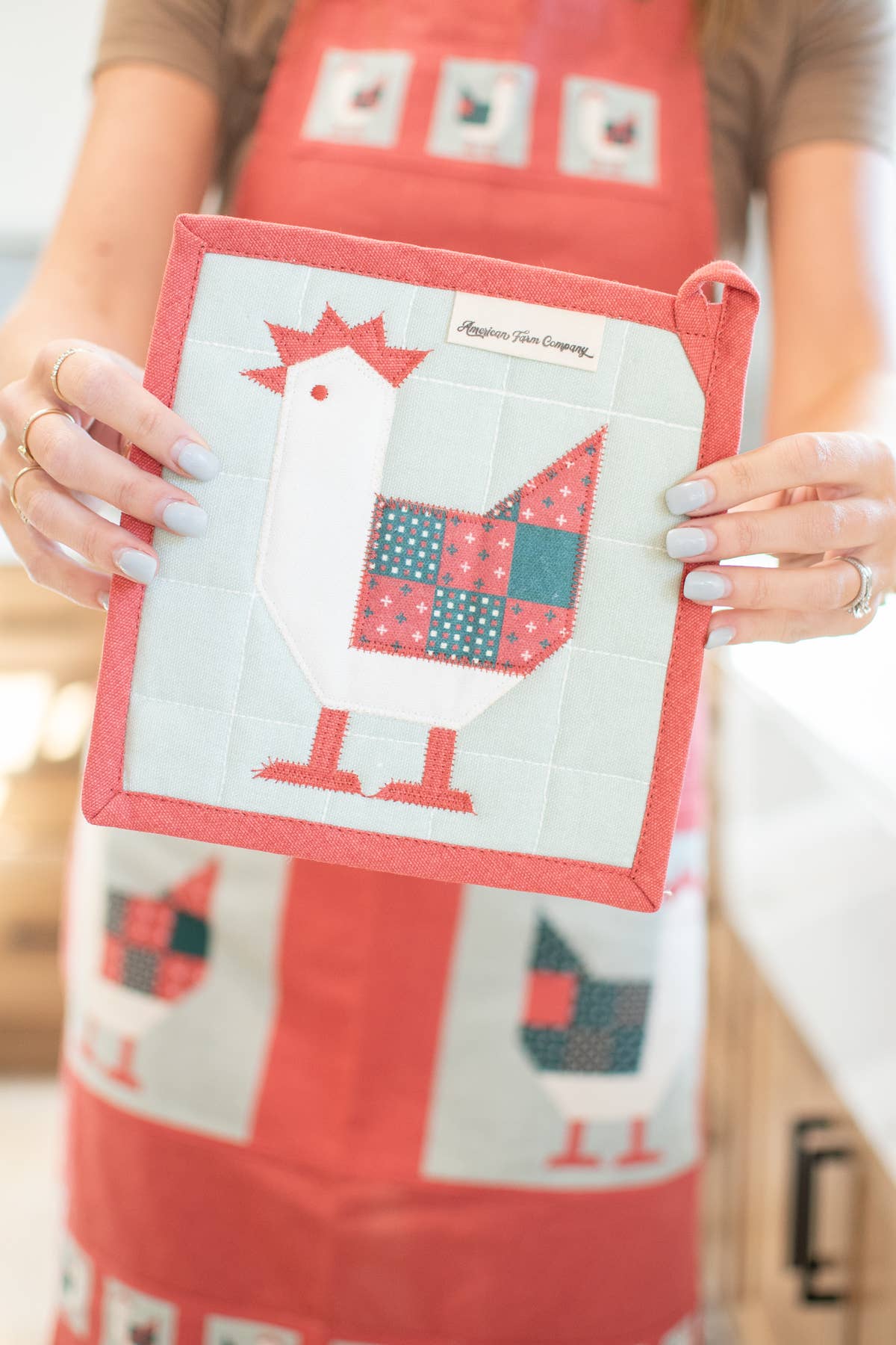 Chicken Oven Mitt &amp; Pot Holder Set