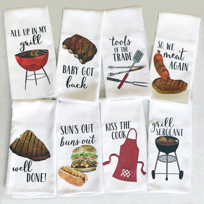 Kitchen Towels - BBQ Grilling Funny Towels