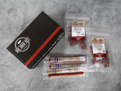 Oak Barn Beef Black Box - Beef Jerky &amp; Beef Sticks Package, oakbarnbeef.com