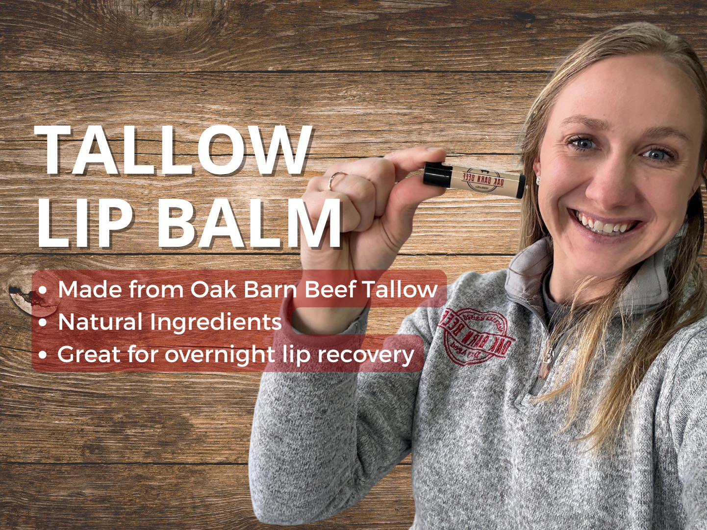 Beef Tallow Lip Balm – Lavender or Vanilla