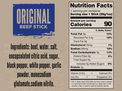Oak Barn Beef individually wrapped Beef Sticks - Protein Snack, oakbarnbeef.com