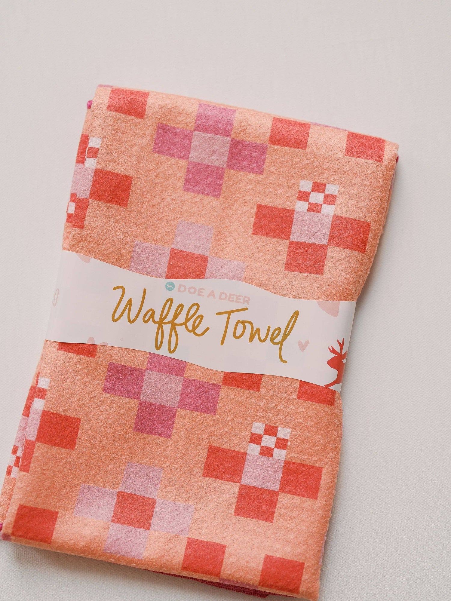 Quilted Checkerboard Waffle Towel
