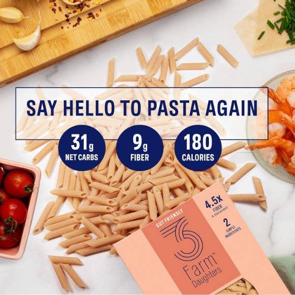High Fiber Penne - Gut Friendly, Low GI, USA Grown Pasta
