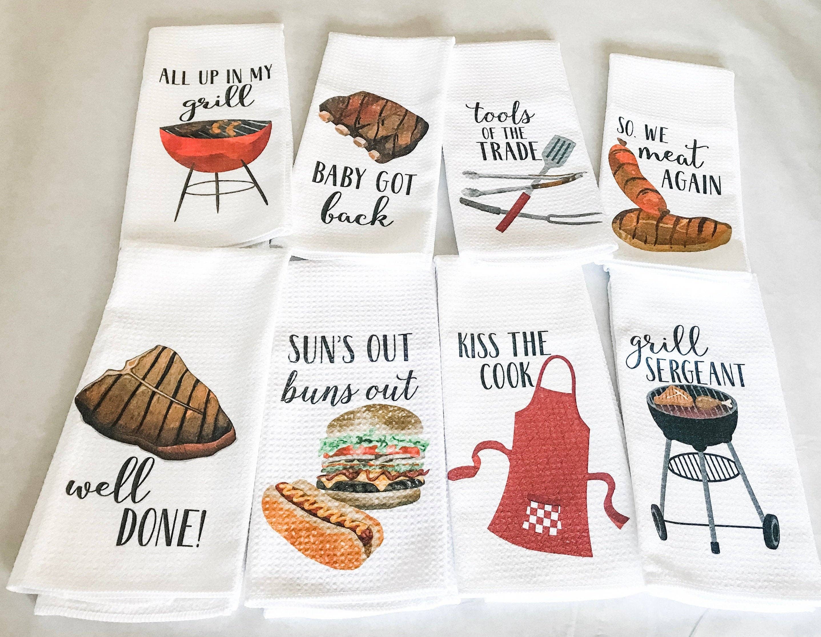 Kitchen Towels - BBQ Grilling Funny Towels