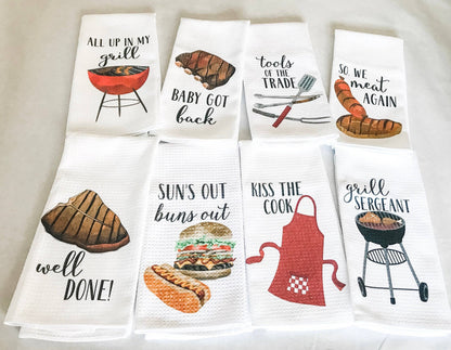 Kitchen Towels - BBQ Grilling Funny Towels
