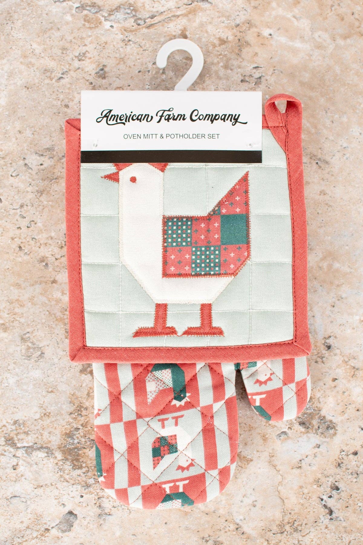 Chicken Oven Mitt &amp; Pot Holder Set