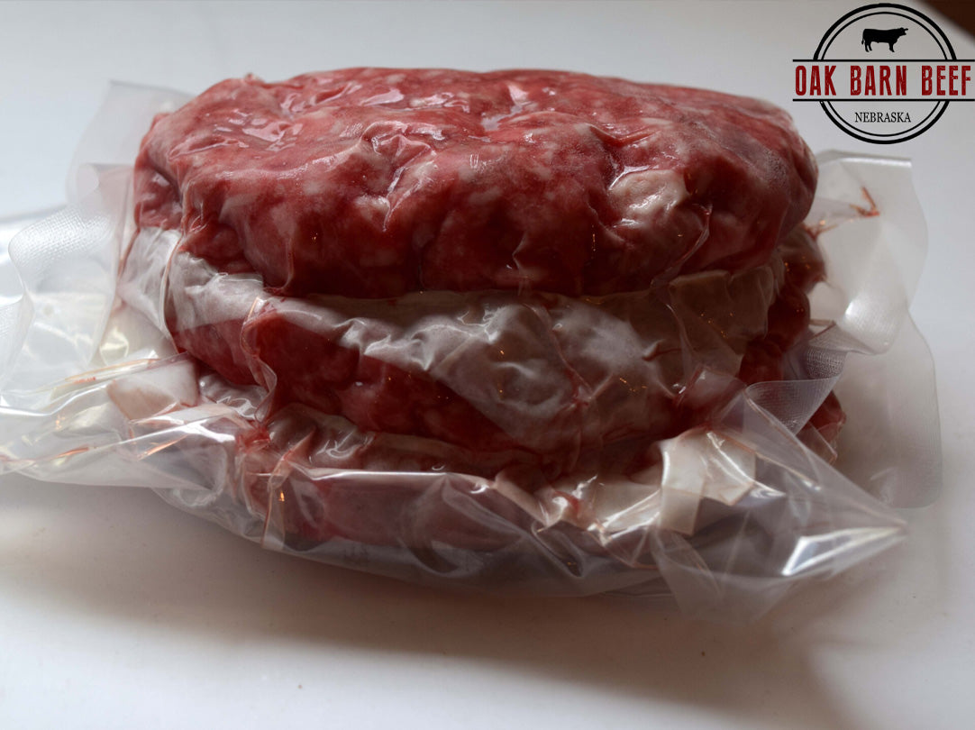 Oak Barn Beef hamburg patties - 3 per pack, oakbarnbeef.com